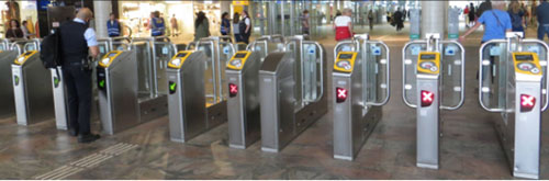QR Code Scanner Used For Metro Entrance