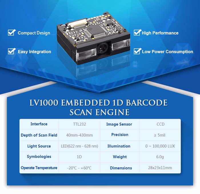 LV1000 1D Scanner Module