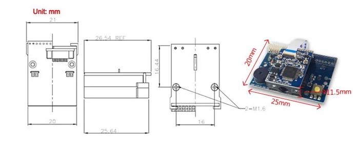 LV1400 1D Scanner Module