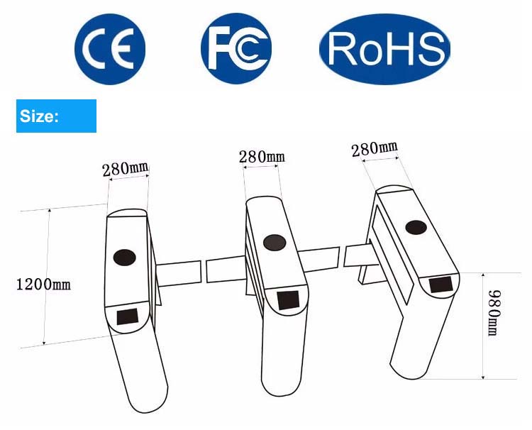 SM-B09BD Automatic Flap Barrier Gate Access Control System