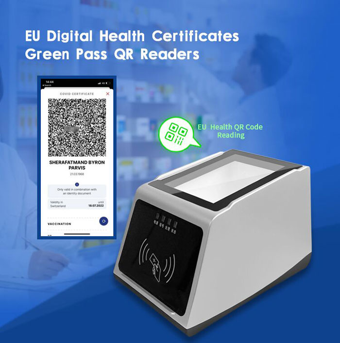 RD3100 Desktop Vaccination Certificate QR Code Scanner